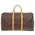 Louis Vuitton Keepall 50 Monogram Boston Bag Brown