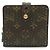 Cartera Compact Zip Plegable Monogram Perforada Louis Vuitton Verde Verde claro Monograma