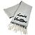 Sciarpa Louis Vuitton M92527 Fringe Logo Nero Bianco