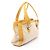 Céline Borsa a mano Celine in tela goffrata e pelle Beige Giallo - vista 2