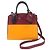 Borsa a mano in pelle Louis Vuitton City Steamer MINI Rosso Arancione Bordò