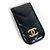 Clip para billetes de cuero con logotipo Chanel CC Coco Mark Negro