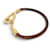Hermès HERMES JUMBO BRACELET BROWN LEATHER & GOLD METAL 17.5 CM LEATHER BANGLE STRAP  - view 2