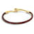Hermès HERMES JUMBO BRACELET BROWN LEATHER & GOLD METAL 17.5 CM LEATHER BANGLE STRAP  - view 3