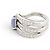 OMEGA MONEDSTEIN-CABOCHON & DIAMANT RING 1.4CT T62 18K WEISSGOLD 22GR Silber - Ansicht 4