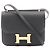 Hermès Bolso de hombro de cuero Hermes Constance 3 Mini Negro