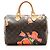 Borsa Louis Vuitton Limited Edition Monogram Canvas Roses Speedy 30 Marrone