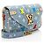 Pochette New Wave in denim Louis Vuitton Blu - vista 2