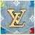 Pochette New Wave in denim Louis Vuitton Blu - vista 9