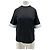 Laurence Bras T-shirt nera con bordi a righe Nero