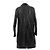 Saint Laurent Giacca lunga in pelle nera Nero - vista 2