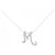 Autre Marque Au750 Weißgold Diamant Initialen M Halskette Silber