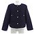 Timeless Chaqueta Chanel sin cuello Azul Azul marino
