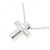 Autre Marque Collana a Croce con Diamanti in Oro Bianco 18K Asprey Argento - vista 4