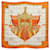 Hermès Sciarpa Hermes Regate Permabrass Arancione Seta