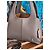 Borsa a tracolla in pelle grigia Coach Marrone Grigio - vista 2
