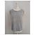 Des Petits Hauts T-shirt de lin e seda cinza e creme Cru - vista 2