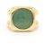 Ring Hermès Anillo de banda de metal y corozo verde Hermes