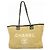 Bolso Tote Chanel Deauville de lona con cadena Beige