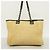 Bolso Tote Chanel Deauville de lona con cadena Beige - vista 9