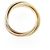 Anello Cartier Trinity in oro rosa bianco e giallo 18K - vista 2