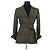 Saint Laurent Chaqueta de algodón caqui