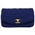 CHANEL Diana Matelasse Chain Shoulder Bag Canvas Blue Gold CC Auth 70391SAM D'oro - vista 13