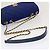 CHANEL Diana Matelasse Chain Shoulder Bag Canvas Blue Gold CC Auth 70391SAM D'oro - vista 7