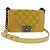 CHANEL Matelasse 20 Chain Boy Chanel Shoulder Bag Velor Yellow CC Auth 94468V Giallo