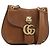 Borsa a Spalla GUCCI in Pelle Marrone Oro 409154 Auth mr2049 D'oro