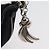 Chloé Borsa a tracolla Chloe in tela nero argento Auth bs33468 - vista 16