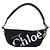 Chloé Borsa a tracolla Chloe in tela nero argento Auth bs33468 - vista 2