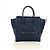 Céline Borsa CELINE Luggage Micro Shopper in pelle blu navy e oro Auth 184734V D'oro - Ansicht 12