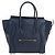 Céline Borsa CELINE Luggage Micro Shopper in pelle blu navy e oro Auth 184734V D'oro - Ansicht 13
