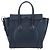 Céline Borsa CELINE Luggage Micro Shopper in pelle blu navy e oro Auth 184734V D'oro - Ansicht 2