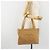 CHANEL Choco Bar Tote Bag Lammleder Beige Gold CC Auth BA13309 Golden - Ansicht 23