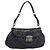 PRADA Shoulder Bag Leather Black Silver Auth 185477SAV Silvery