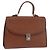 Borsa Burberry in pelle marrone oro Auth ep14751 D'oro