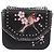 Autre Marque Borsa a Spalla Stella MacCartney Boxbird in Pelle Nera Argento 455139 Auth am11857V Nero - vista 13