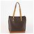 Céline Clutch CELINE Macadam Canvas PVC Pelle 2 Set Marrone Auth ti3985 - vista 3