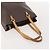 Céline Clutch CELINE Macadam Canvas PVC Pelle 2 Set Marrone Auth ti3985 - vista 5