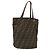 Borsa a Mano FENDI Zucca Canvas Nero Marrone Auth 185020