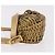 Borsa a Spalla BOTTEGA VENETA Rattan Gold Auth ar13948 D'oro - vista 4