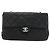 CHANEL Matelasse 25 Chain Shoulder Bag Lamb Skin Black Silver CC Auth 184284V Nero Argento - vista 13