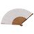 LOUIS VUITTON Fondation Japanese Fan Polyester Weiß LV Auth bs35612V