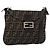 FENDI Zucca Canvas Mamma Baguette Shoulder Bag Black Brown Auth 185075V Marrone Nero