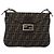 FENDI Zucca Canvas Mamma Baguette Shoulder Bag Black Brown Auth 185075V Marrone Nero - vista 13