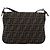 FENDI Zucca Canvas Mamma Baguette Shoulder Bag Black Brown Auth 185075V Marrone Nero - vista 2