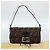 FENDI Zucca Canvas Mamma Baguette Shoulder Bag Black Brown Auth 185659SAM Marrone Nero - vista 12