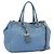 Bolsa Tote PRADA de couro 2way Azul Ouro Auth 185152A Dourado